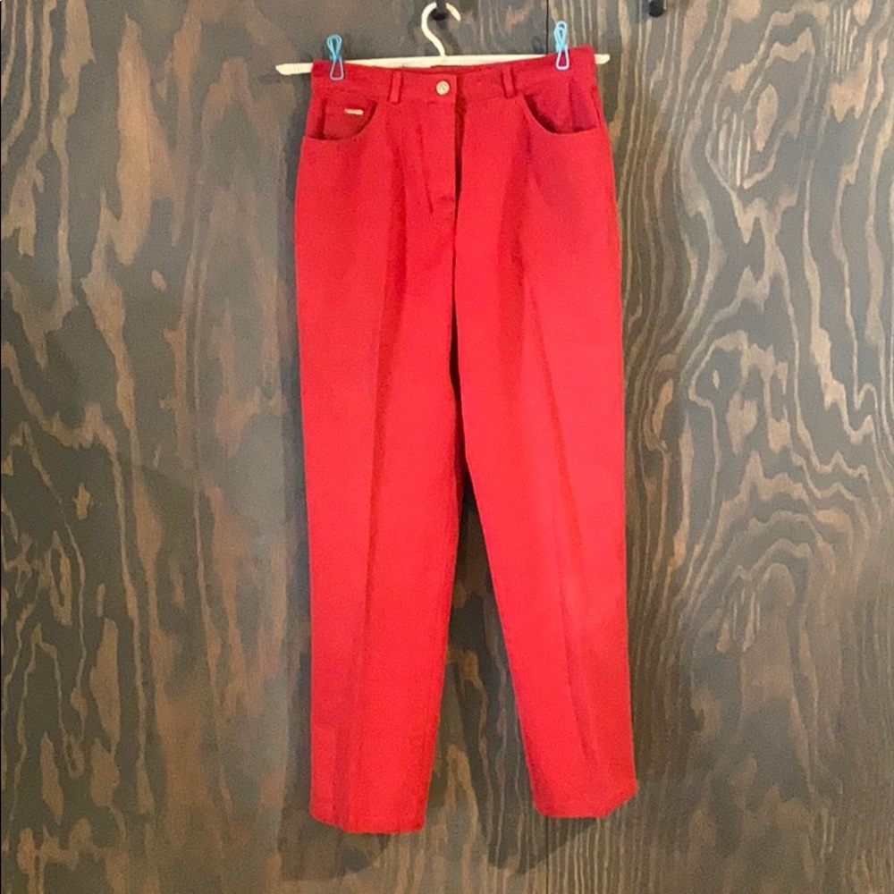St. John Sport by Marie Grey red cotton twill
